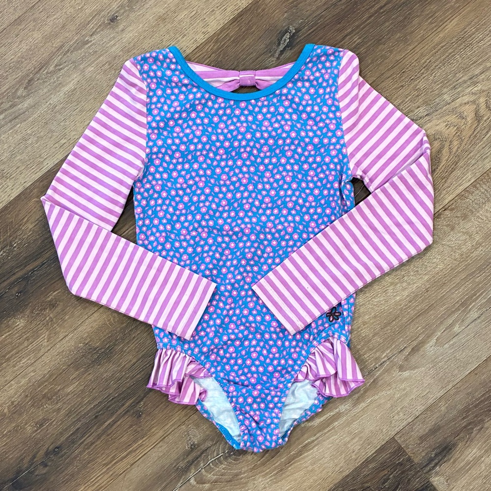 Matilda Jane Choose Your Own Path Purple & Blue Leotard Shirt Bodysuit 8 Girl